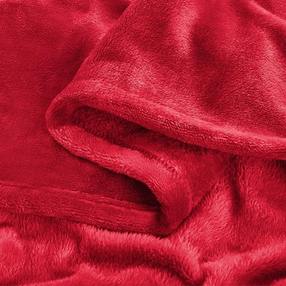 BEDELITE Fleece Blanket Red Full Blankets for Couch & Bed, Luxury Plush Cozy Fuzzy Blanket 84" x 90", Super Soft Warm Lightweight Throw Blanket for Travel Camping