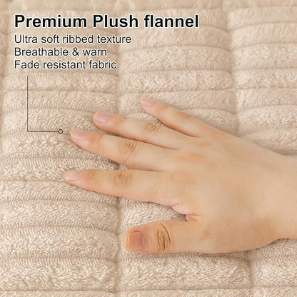 Smiry Couch Cover for Dogs Washable, Non Slip Fuzzy Pet Couch Covers for 3 Cushion Sofa Pet Friendly, Thick Soft Sofa Slipcovers Cushion Protector (Apricot, 27.6" x 88")