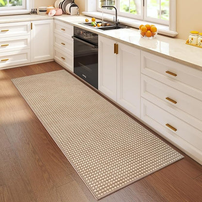YDKGL Boho 2x5 ft Hallway Runners Rug Woven Washable Long Kitchen Runner Mat Rugs Non Slip, Soft Entryway Laundry Hall Runner Floor Carpet for Indoor Backdoor Bedroom Kitchen Living Room, Brown