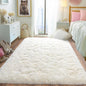 Pionblank Fluffy Area Rug for Bedroom 4x6 Feet, Indoor Plush Carpet, Shag Soft Bedside Rug, Cute Comfy Furry Rug for Living Room Dorm Girls Boys Room Nursery Decor, Cream White