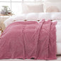 Dusty Pink Throw Blanket 108"×90" inches Gifts for Mom Fuzzy 3D Jacquard Decorative Flannel Fleece Super Soft Plush Cozy Blanket for Couch Sofa Chair Lightweight