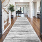 5x12 Runner Rug for Wide Hallway: Long Washable Runners for Entryway Living Room Dining Room - Stain and Water Resistant Rugs with Non-Slip Backing - Soft Low-Pile Carpet Grey