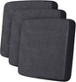 Leather Look Couch Cushion Covers Sofa Seat Slipcovers Sets Couches Furniture Protector for Sectional Armchair Loveseat Pets Kids Stretch Spandex Fabric (3 Cushion Sofa, Dark Grey)