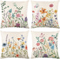 ONFAON Spring Decorations for Home - Spring Pillow Covers 18x18, Outdoor Pillow Covers Springtime Farmhouse Throw Pillow Cover Garden Linen Cushion Case for Home Decor