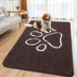 Smiry Dog Door Mat for Muddy Paws, Absorbent Dirt Trapper Non Slip Quick Dry Washable Chenille Mat for Mud Dogs, Entry Rug for Indoor and Outdoor (59x32 Inches, Brown and White)