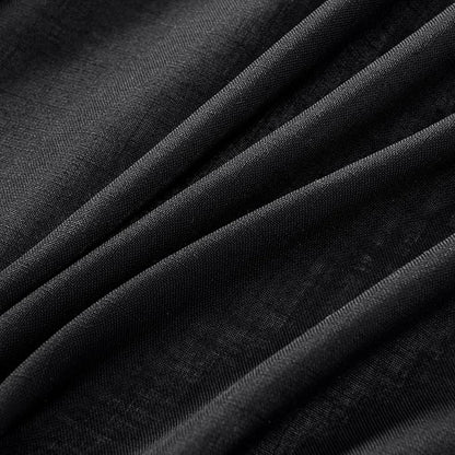 MIULEE Black Linen Curtains 84 Inch Length 2 Panels for Bedroom Living Room, Soft Thick Linen Textured Back Tab Window Drapes Semi Sheer Light Filtering Rod Pocket Modern Farmhouse Halloween Decor