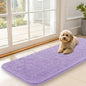 OLANLY Dog Door Mat for Muddy Paws 47x17, Absorbs Moisture and Dirt, Absorbent Non-Slip Washable Doormat, Quick Dry Chenille Mud Mat for Dogs, Entry Indoor Entryway Carpet for Inside Floor, Lavender