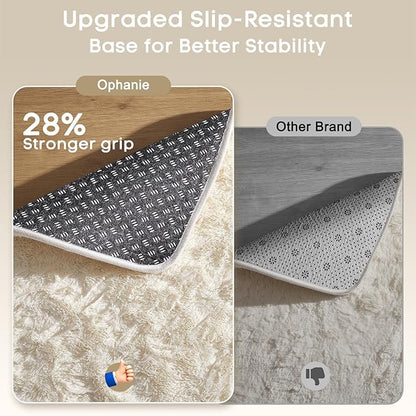 Ophanie 5x7 Area Rugs for Living Room Ivory, Fluffy Shag Large Fuzzy Plush Soft Rug, Shaggy Floor Big Carpets for Bedroom Nursery, Kids Home Decor Aesthetic