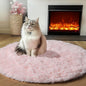 ONASAR Light Pink Round Area Rugs 2ft for Bedroom Living Room, Fluffy Cat Dog Bed Mat, Circle Rug for Kids Girls Boys Teen, Soft Plush Shaggy Carpet for Nursery Dorm Home Decor Aesthetic