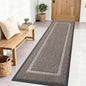 OLANLY Front Door Mat Indoor Outdoor Entrance, Waterproof All-Season, All-Weather Doormat, Sturdy Natural Rubber, Low Profile, Easy Clean Patio Porch Entryway Mat, 71x23, Khaki and White