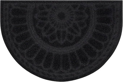 Mohawk Home Entryway Door Mat 2' X 3' All Weather Outdoor Non Slip Recycled Rubber Doormat, Rope Impressions Graphite