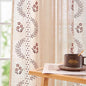 jinchan Belrose Linen Curtains for Bedroom Floral Curtains 63 Inch Length Linen Blend Burgundy Red Embroidered Drapes Farmhouse Flower Patterned Drapes for Living Room Window Treatments Set 2 Panels