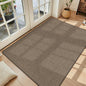 LEKEEPGO Ultra Thin Indoor Door Mat 36"x59", Low-Profile Door Mat Indoor Entrance, Non Slip Rubber Backing Inside Doormat Washable Welcome Front Entryway Dirt Trapper Entry Mat, Brown