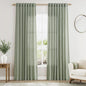 Nanspring Desert Sage Linen Curtains 84 Inch Length 2 Panels Set for Living Room Rod Pocket Back Tab Light Filtering Window Drapes for Bedroom Dining Room Protect Privacy Modern Farmhouse Decor 52x84