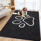 Smiry Dog Door Mat for Muddy Paws, Absorbent Dirt Trapper Non Slip Quick Dry Washable Chenille Mat for Mud Dogs, Entry Rug for Indoor and Outdoor (70x35 Inches, Black and White)