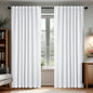 Deconovo Room Darkening Curtains, Thermal Insulated Noise-Reducing Window Panels for Bedroom, Living Room and Home Office, 2 Panels, Pure White, 70W x 108L Inch