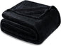Exclusivo Mezcla Fleece Blanket King Size for Bed, Super Soft and Warm, All Season, Cozy, Plush, Lightweight, 90x104 Inches, Black