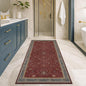 Boho 2x5 Small Kitchen Runners Rugs Non Slip - Washable Soft Area Rugs for Bedroom, Floral Non Skid Runner Carpet for Bathroom, Laundry Room, Hallway, Entryway (Dark Red)