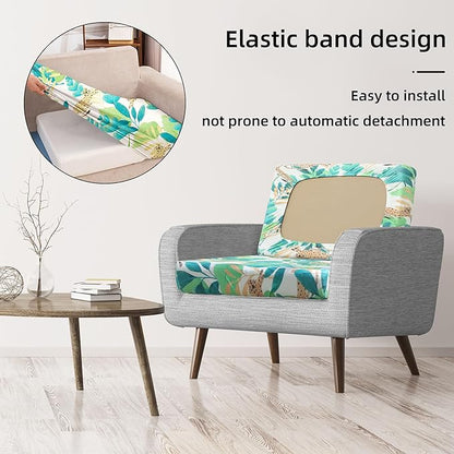 8Pcs Stretch Patio Cushion Covers,Outdoor Couch Covers Replacement,Outdoor Couch & Sofa Slipcovers,for Patio Furniture Cushion Covers,Washable Reusable urniture Protector(Leopard,8PCS)
