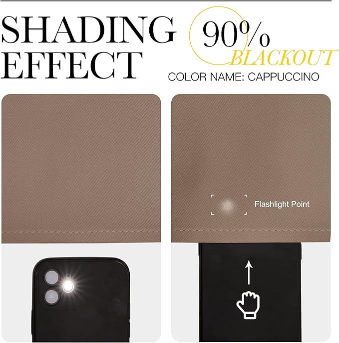 NICETOWN Blackout Window Curtains and Drapes for Kitchen, Window Treatment Thermal Insulated Solid Grommet Blackout Drapery Panels (Set of 2, 34 by 48 inches, Cappuccino)