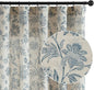 jinchan Linen Floral Curtains for Living Room with Printed Flower 63 Inches Long Light Filtering French Country Back Tab Rod Pocket Blue Window Curtain Set Farmhouse Drapes 2 Panels Blue