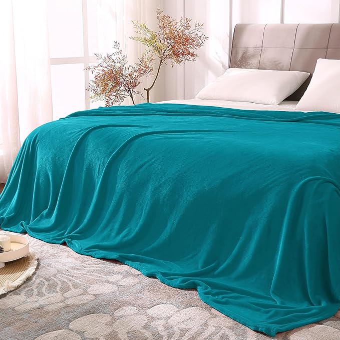 BEDELITE Fleece Blanket King Size Blankets for Bed, Luxury Plush Cozy Fuzzy Blanket 108x90 inches, Super Soft Warm Lightweight Throw Blanket All Seasons Suitable, Bluebird