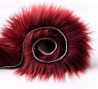Ashler faux fur rug, Fluffy Shaggy Area Rug Ultra Soft 3 x 5 Feet Rectangle Fur Rug Deep Red Fuzzy Rug Machine Washable Shag Rug, Nursery Decor Throw Rugs for Bedroom, kids room, Living Room