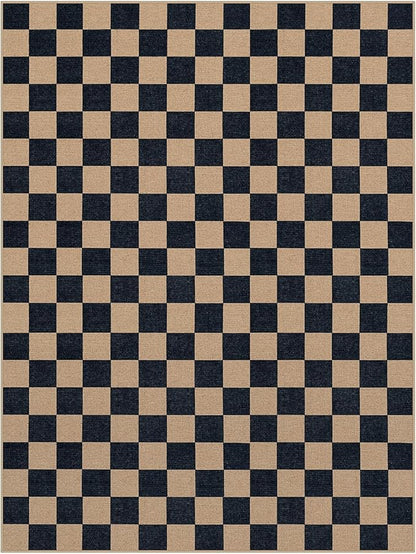 Lahome Colette Checkered Easy Jute Rug, 9x12 Area Rug for Living Room Indoor Outdoor Carpet, Farmhouse Neutral Non Slip Non Shedding Stain Resistance Floor Carpet for Patio Dining Room Backyard