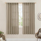 LAMIT Linen Curtains 68 Inch Length 2 Panels, Light Filtering Panels Back Tab and Rod Pocket Neutral Drapes for Bedroom/Window/Living Room, Taupe, 52 x 68 Inch