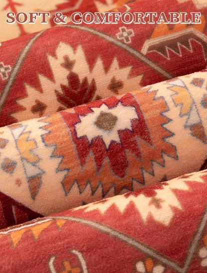 SERISSA Runner Rug for Hallways, 2'6"x14' Washable Non Slip Kitchen Runner Rug, Extra Long Boho Rug Ultra Soft Vintage Red Print Floor Carpet for Bedroom Hallway Entryway Bathroom Laundry Room