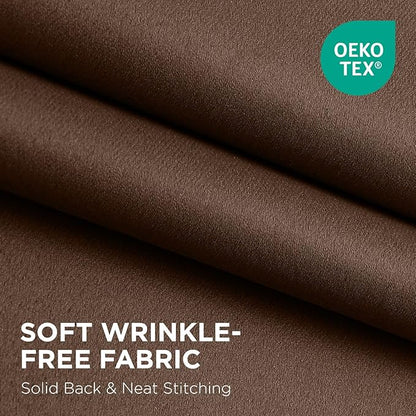 Joydeco Blackout Door Curtain for Doorway Privacy 78 Inches Long, Grommet Closet Curtain for Open Closet, Room Divider for Bedroom Living Room (Brown, 40Wx78L, 1 Panel)