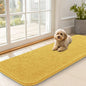 OLANLY Dog Door Mat for Muddy Paws 59x20, Absorbs Moisture and Dirt, Absorbent Non-Slip Washable Doormat, Quick Dry Chenille Mud Mat for Dogs, Entry Indoor Entryway Carpet for Inside Floor, Yellow