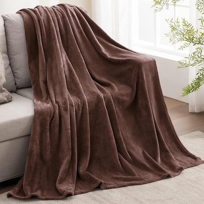 BEDELITE Fleece Blanket King Size Blankets for Bed, Luxury Plush Cozy Fuzzy Blanket 108x90 inches, Super Soft Warm Lightweight Throw Blanket All Seasons Suitable, Brown
