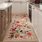Rugcomf 2x5 Rug Runner - Floral Machine Washable Kitchen Rug, Non-Slip Low Pile Boho Carpet for Hallways, Laundry, Entryway, Bedroom, Bathroom - Beige