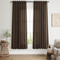 Chocolate Linen Curtains 72 Inch Long for Living Room Bedroom Lightweight Door Drapes 2 Panels Set, Semi Sheer Light Filtering Back Tab or Rod Pocket Curtain,52x72