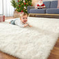 OLANLY 4x7 Area Rugs for Living Room Bedroom, Machine Washable Soft Fluffy Shaggy Bedside Rug, Indoor Floor Carpet for Kids Girls and Boys, Dorms, Nursery Rooms, Home Decor Aesthetic, Ivory