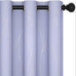 Deconovo Blackout Curtains, Thermal Insulated Soundproof Drapes with Wave Dots Foil Print, 38 x 36 Inch, Set of 2, Machine Washable Window Curtain for Bedroom Living Room Nursery Kitchen, Light Purple