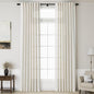Cream Linen Curtains 129 Inches Long for Living Room Extra Long Back Tab Curtains Neutral Farmhouse Light Filtering Semi Sheer Linen Drapes Ceiling to Floor for Large Window 2 Panels Set 52x129