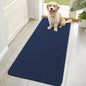 OLANLY Dog Door Mat for Muddy Paws 70x32, Absorbs Moisture and Dirt, Absorbent Non-Slip Washable Doormat, Quick Dry Chenille Mud Mat for Dogs, Entry Indoor Entryway Carpet for Inside Floor, Dark Blue