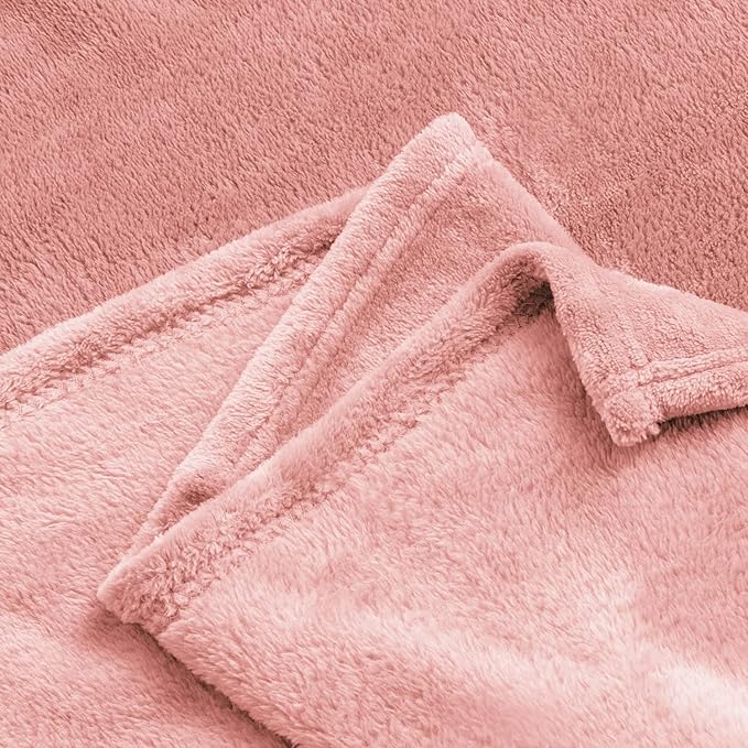 BEDELITE Fleece Blanket King Size Blankets for Bed, Luxury Plush Cozy Fuzzy Blanket 108x90 inches, Super Soft Warm Lightweight Throw Blanket All Seasons Suitable, Pink