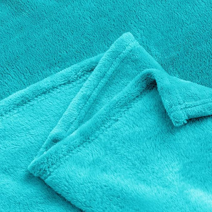 BEDELITE Fleece Blankets Queen Size Teal Throw Blankets for Bed, Luxury Plush Cozy Fuzzy Blanket 90x90 inches, Super Soft Warm Lightweight Throw Blanket All Seasons Suitable