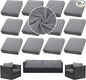 Outdoor Cushion Covers Set,12PCS Patio Furniture Couch Seat Slipcovers, Replacement for Sofa Sectional Chair(Cover，Only)