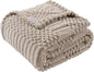 50x70 Inch Brown Throw Blanket - Soft & Fluffy Fleece, Neutral Tan Color, Cute & Aesthetic, Perfect for Sofa, Couch, Chair, Bed, Living Room & Bedroom, All-Season Use, Plush & Cozy Decorative Blanket