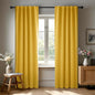 Deconovo Rod Pocket and Back Tab Blackout Curtains for Living Room Thermal Insulated Room Darkening Curtains 42Wx95L Inch Mellow Yellow 2 Panels