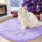 OLANLY Light Purple Round Rugs for Bedroom - Machine Washable, 2 ft Circle Area Rugs for Living Room, Soft and Fluffy Shaggy Carpet for Teen Girls and Boys, Nursery Rooms, Dorms, Home Decor Aesthetic