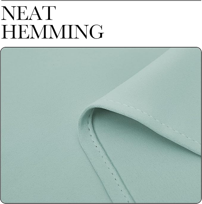 NICETOWN Bedroom Curtains Blackout Drapery Panels, 2 Panels, 70 x 108 inches, Aqua, Three Pass Microfiber Thermal Insulated Solid Ring Top Blackout Window Curtains/Drapes