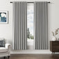 Guken 100% Blackout Linen Curtains 72 Inch Length 2 Panels Set for Living Room Bedroom Back Tab Thermal Insulated Black Out Linen Drapes Room Darkening Window Curtains,Dark Grey