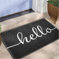 EARTHALL Door Mat Outside Inside Hello Doormat, 30"x17.5", Durable Floor Mat Non Slip Mat Ultra Absorb Mud Easy Clean Front Doormat for Garage, Entryway, Patio, High Traffic Areas, Black