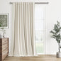 Guken Cream 100% Blackout Linen Curtains 60 Inch Wide by 96 Inch for Living Room Bedroom Back Tab/Rod Pocket Thermal Insulated Black Out 1 Drapes Room Darkening Window Curtains 1 Panel,60x96