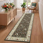 Washable Kitchen Rugs Non Slip 2x6 Hallway Runner Rug Stain Resistant Low Pile Floral Floor Rug with Rubber Backing Non Shedding Runners for Indoor Entryway Bedside Bedroom Farmhouse RV Brown Natural